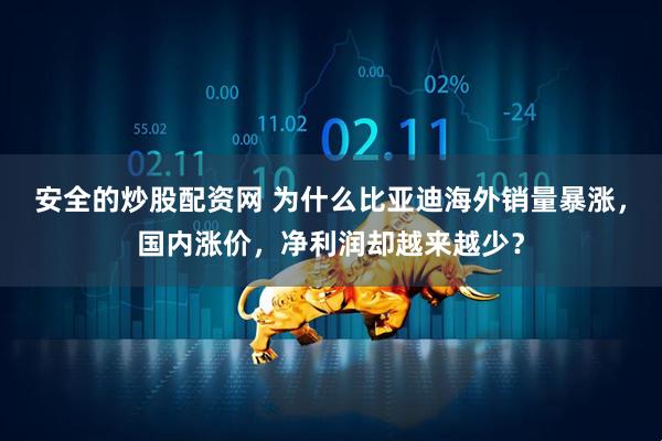 安全的炒股配资网 为什么比亚迪海外销量暴涨，国内涨价，净利润却越来越少？
